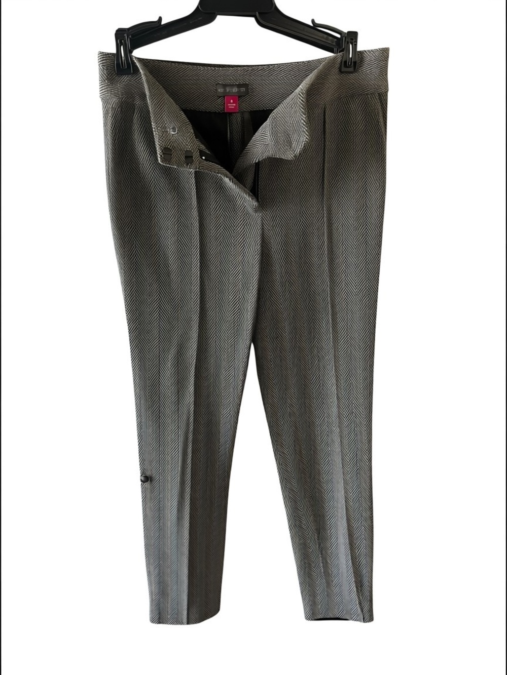 Vince Camuto Gray Herringbone Dress Pants